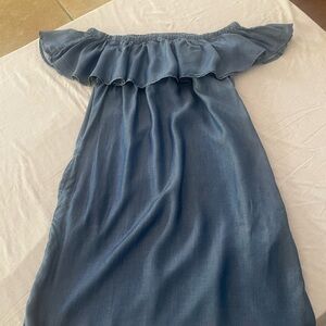 Tommy Bahama Blue Off-Shoulder Dress